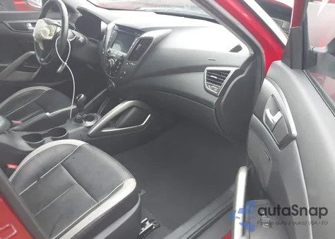 2013 Hyundai Veloster Turbo W/Black from USA, damaged, VIN KMHTC6AE3DU096959